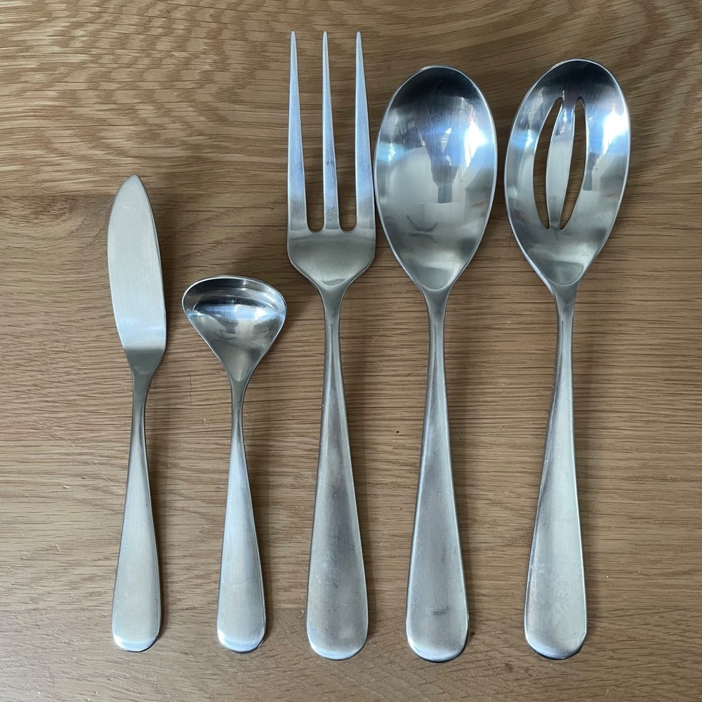Yamazaki Morrison Stainless 5pc Hostess Serving Set Flatware Satin
